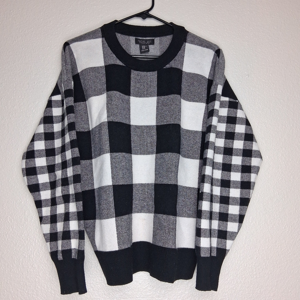 Rachel Zoe Womens Black And White Sweater Size XL